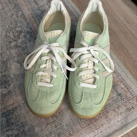 Pastel Green Adidas Gazelle - Picture 3 of 7